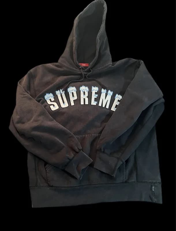 Supreme — Supreme FW20 Icy Arc Logo Hoodie Black — streetwear — resale