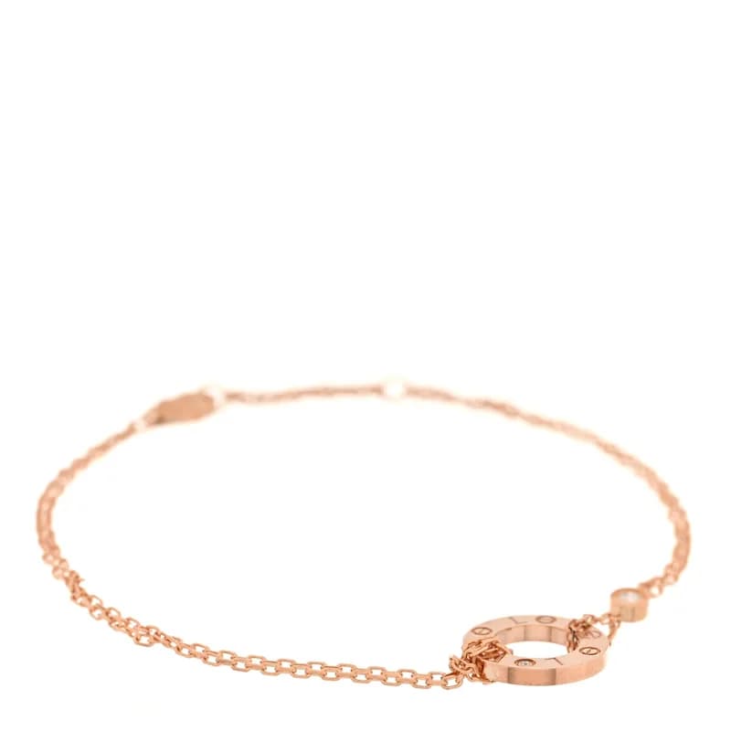 Cartier — 18K Pink Gold Diamond LOVE Bracelet — Jewelry — resale