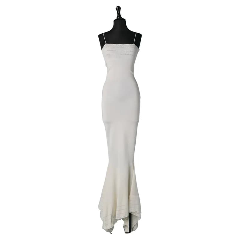Alexandre Vauthier — White Openwork Knit Evening or Wedding Dress Alexandre Vauthier — Designer Shoe — resale