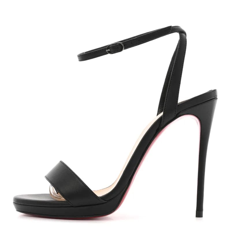 Christian Louboutin — Nappa Loubi Queen 120 Pumps 35 Black — Designer Shoe — resale