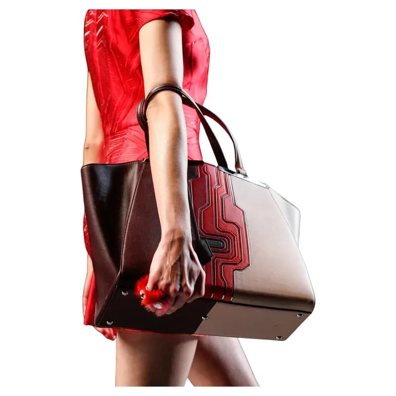 Fendi — Karl Lagerfeld's 2014 Fendi Vitello Circuit Inlay Large Leather 3Jours Bag — Designer Shoe — resale