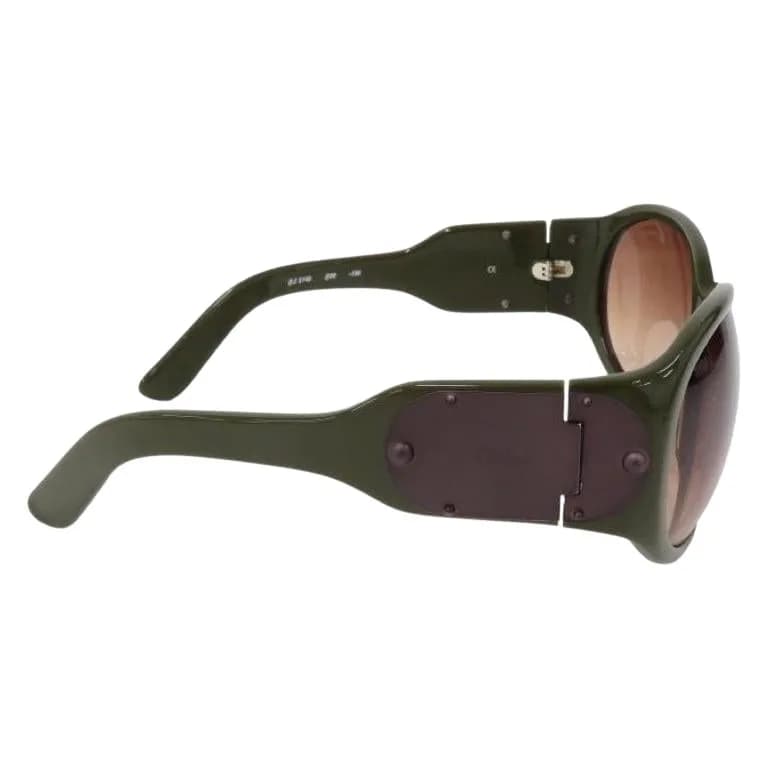 Chloé — Chloé Dark Olive Sunglasses with Case & Cards — Designer Shoe — resale