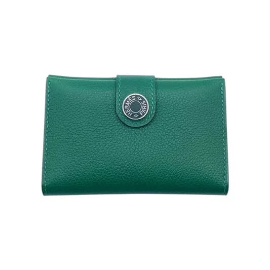 Hermès — Hermes Vert Fonce Vert Moyen Card Case — Accessory — resale