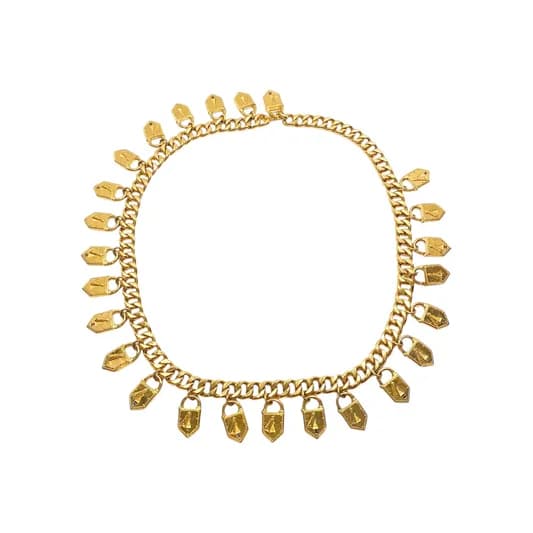 Chanel — Chanel Gold Crest Stones Belt — Accessory — resale