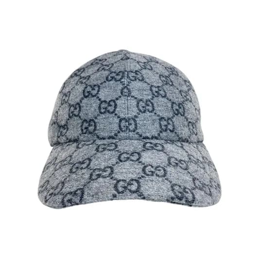 Gucci — Gucci Grey Monogram Baseball Cap — Accessory — resale