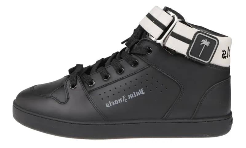 Palm Angels — Hightop Strapped Sneakers "Black" PMIA077F22LEA0011010 — Sneaker — resale
