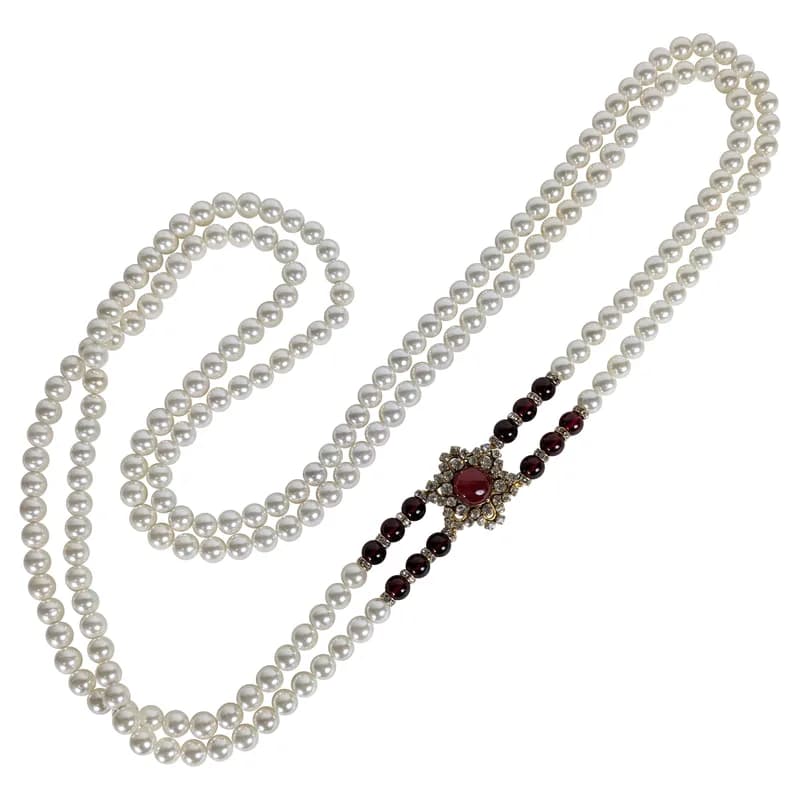 Chanel — Rare Chanel Long Runway Pearls by Maison Gripoix — Jewelry — resale