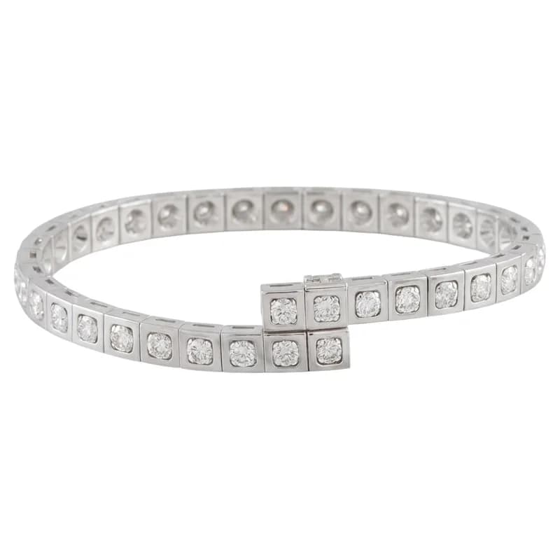 Cartier — Cartier Tectonique 18K White Gold 5.70ct Diamond Bracelet — Jewelry — resale