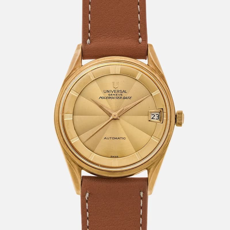 Universal Genève — 1960s Universal Genève Polerouter Date Ref. 169101/07 In 18k Yellow Gold — Watch — resale