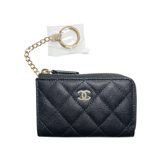 Chanel — Chanel Black Zipped Key Holder Case — Accessory — resale