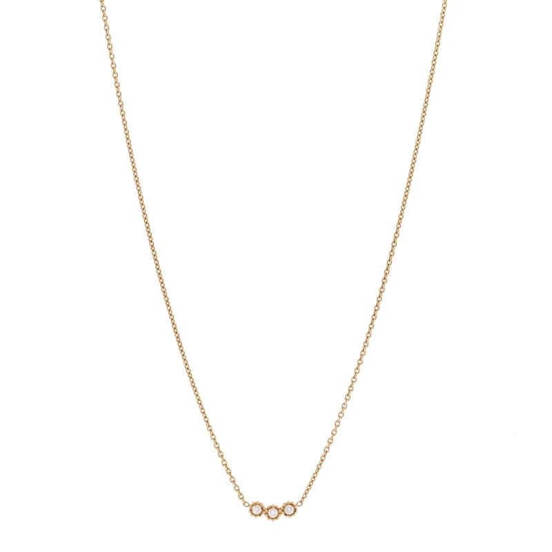 Christian Dior — 18K Yellow Gold Diamond Mimirose Pendant Necklace — Jewelry — resale