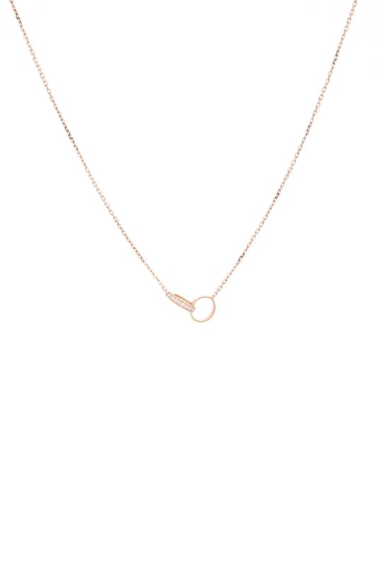 Cartier — Diamond Half-Paved Love Pendant Necklace — Jewelry — resale