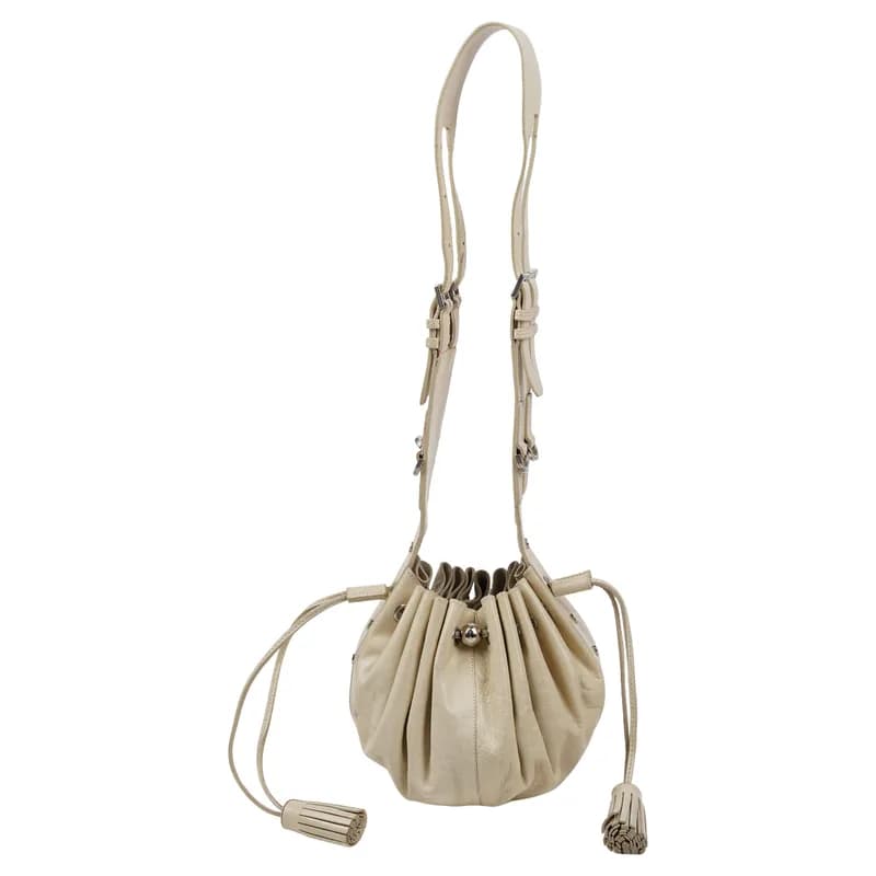 Givenchy — Givenchy FW 2002 Cream Leather Pumpkin Bag by Julien Macdonald — Handbag — resale