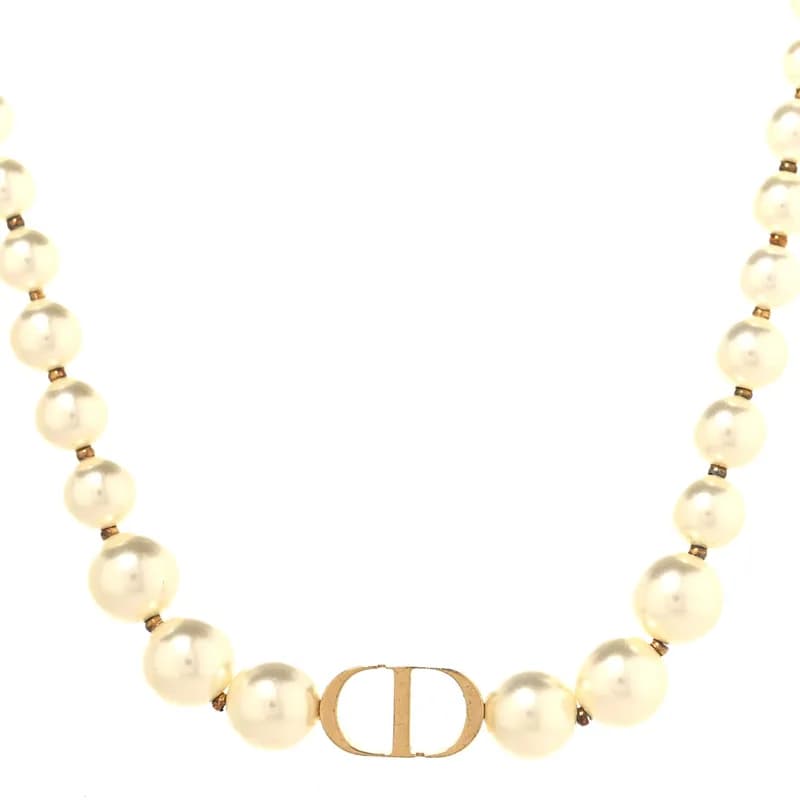 Christian Dior — Pearl 30 Montaigne Choker Necklace Gold — Jewelry — resale
