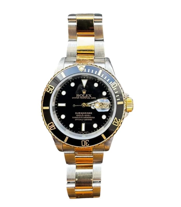Rolex — 2000 Rolex Submariner 16613 Two-Tone Black Dial Men's Watch Box & Papers — Jewelry — resale