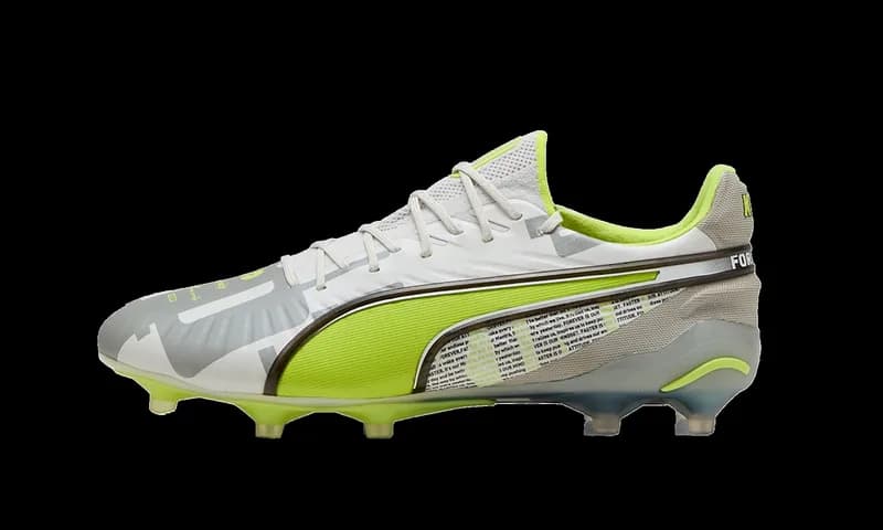 PUMA — KING ULTIMATE FOREVER FG AG "Feather Gray / Electric Lime / White / Flat Light Gray" 108426 01 — Sneaker — resale