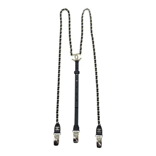Chanel — Chanel Black Chain Suspenders — Accessory — resale