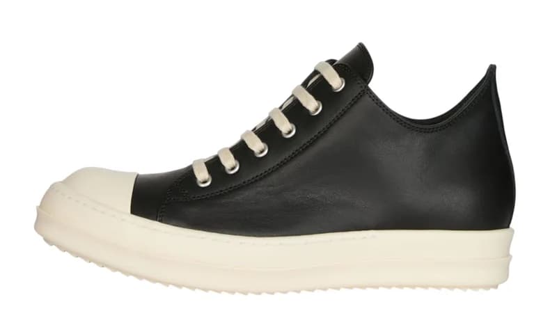 Rick Owens — Temple Ramones Sneaker Low Leather "Black Milk" RU01F2891 LCO 911 — Sneaker — resale