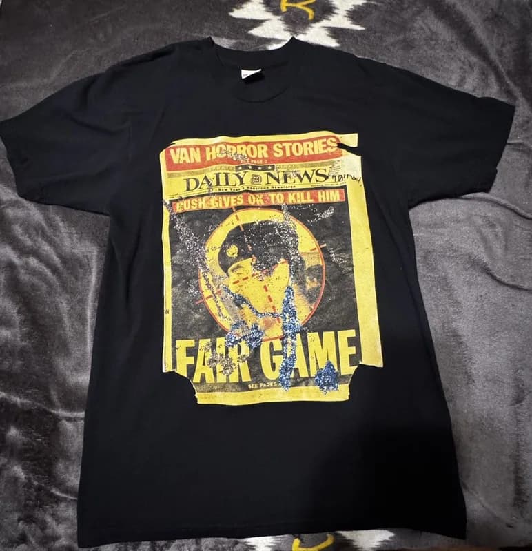 Supreme — Supreme Dash Snow Newspaper Wanted Fair Game Tee — streetwear — resale