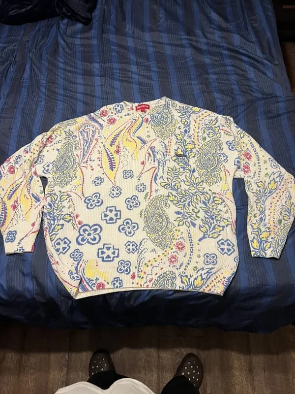 Supreme — Supreme Printed Paisley Sweater — streetwear — resale