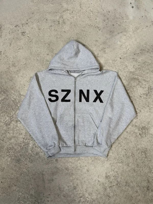 YZY HD-10 Grey Zip-Up Hoodie (CDMX Pop-Up version) — streetwear — resale