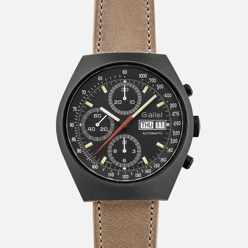 Gallet — 1980s Gallet Multichron 12 Chronograph In PVD — Watch — resale