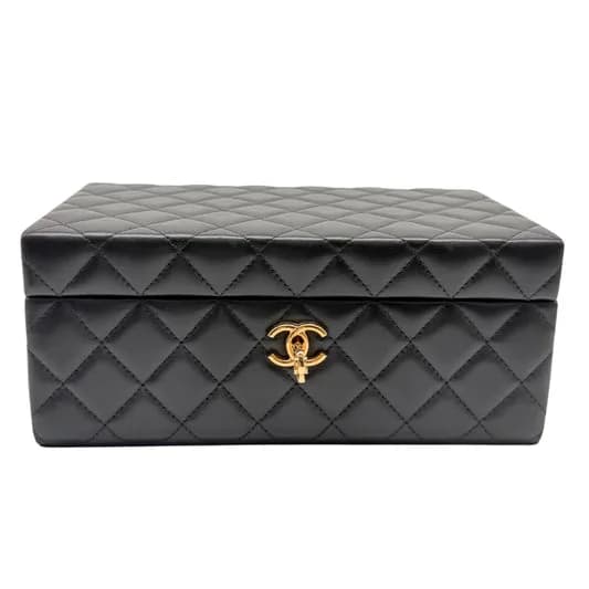 Chanel — Chanel Quilted Black Jewelry Box — Accessory — resale