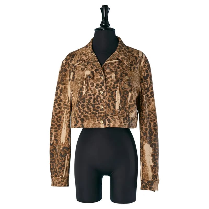 Christian Dior — Printed Cotton Cropped Jacket — Designer Shoe — resale