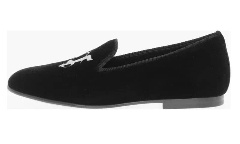 Palm Angels — Embroidered Velvet Loafers "Black" PMIG003F23FAB0011000 — Sneaker — resale