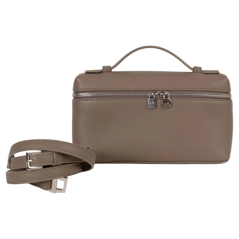 Loro Piana — Loro Piana Warm Mastic Taupe Leather Extra Bag L19 Crossbody Bag — Handbag — resale