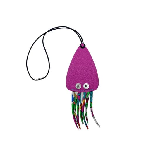 Hermès — Hermes Petite H Pink Squid Bag Charm — Accessory — resale