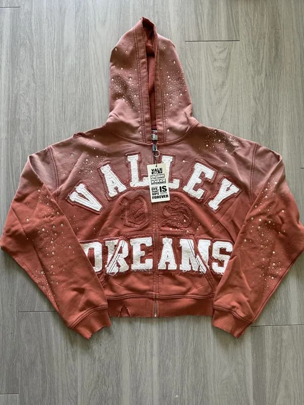 Vale Forever Orange Classico Zip Up Hoodie Dreams — streetwear — resale