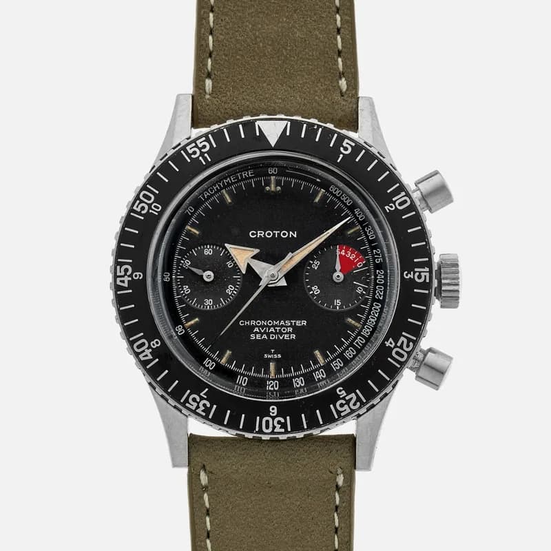 Croton — 1960s Croton Chronomaster Aviator Sea Diver Ref. 105-66129 — Watch — resale
