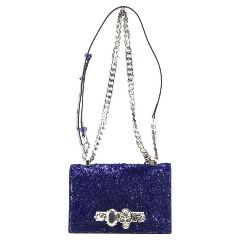 Alexander McQueen — Alexander McQueen 2019 Jeweled Tinsel Satchel Bag — Designer Shoe — resale