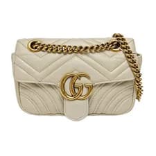 Gucci — GUCCI GG Marmont Crossbody bags Leather White Free Shipping | Duties Paid — Handbag — resale