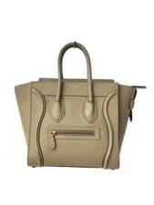 Celine — CELINE Handbag Luggage Micro Shopper BEG Used — Handbag — resale