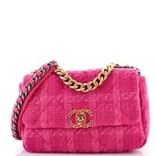 Chanel — Chanel 19 Flap Bag Quilted Tweed Medium — Handbag — resale
