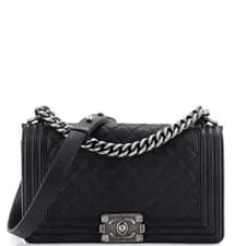 Chanel — Chanel Boy Flap Bag Quilted Caviar Old Medium — Handbag — resale
