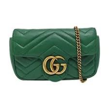 Gucci — GUCCI GG Marmont Mini bags Leather Green Free Shipping | Duties Paid — Handbag — resale