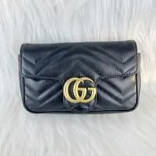 Gucci — Gucci GG Marmont Collection 476433 DTDCT 1000 Black Leather — Handbag — resale