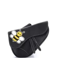 Christian Dior — Christian Dior KAWS Saddle Crossbody Bag Leather with Applique — Handbag — resale