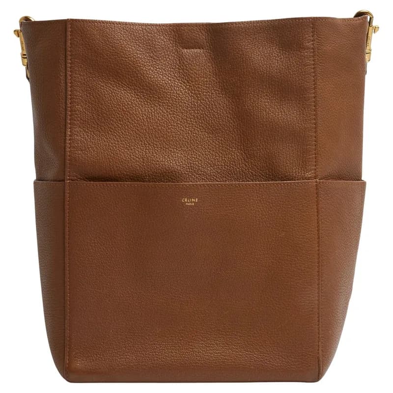 Celine — Celine Sac Sangle Seau GM Phoebe Philo Leather Large Bucket Shoulder Bag — Designer Shoe — resale