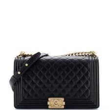 Chanel — Chanel Boy Flap Bag Quilted Lambskin Old Medium — Handbag — resale