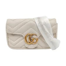 Gucci — GUCCI GG Marmont Mini bags Leather White Free Shipping | Duties Paid — Handbag — resale