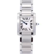 Cartier — Cartier Tank Stainless Steel 20mm Ivory Dial Watch Ref# W51008Q3 — Watch — resale
