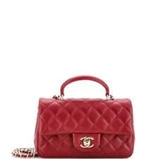 Chanel — Chanel Classic Single Flap Top Handle Bag Quilted Lambskin Mini — Handbag — resale