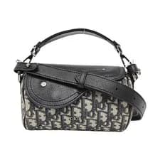 DIOR Saddle Crossbody bags Cloth Blue Free Shipping | Duties Paid — Handbag — resale