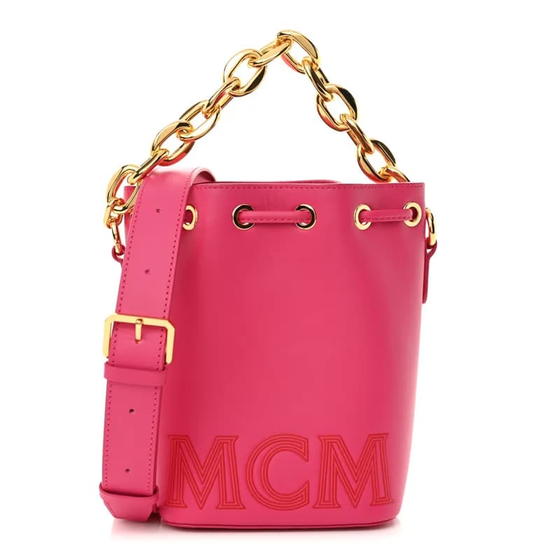MCM — Nappa Mini Drawstring Aren Chain Bag Beetroot Purple — Handbag — resale