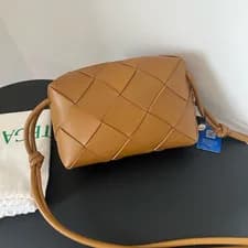 Bottega Veneta — Bottega Veneta Brick 2Way Shoulder Bag Crossbody Brown Gold Women Classic — Handbag — resale