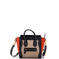 Celine — Celine Tricolor Luggage Bag Leather Nano — Handbag — resale